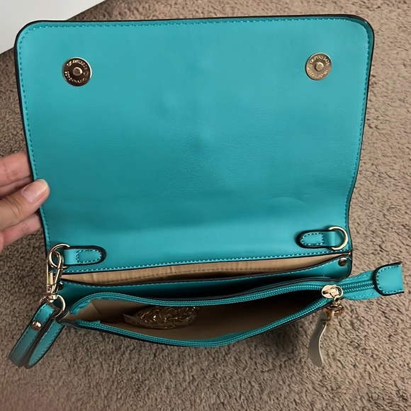 Never used turquoise clutch. - Picture 2 of 5